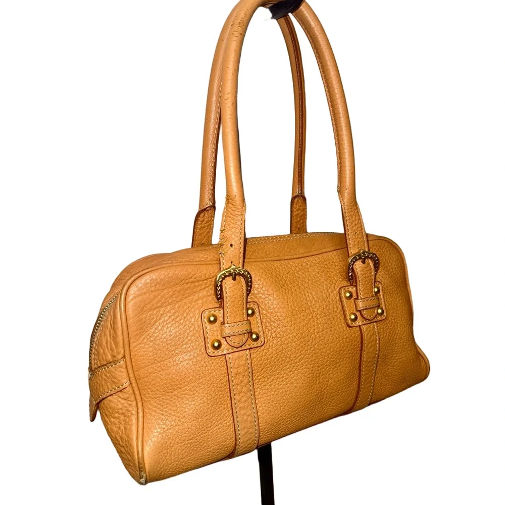 Vintage Dooney Bourke Top Handle Leather Satchel